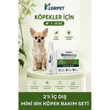 Korpet Mini Irk Köpek 1-10 Kg 2'Li İç Dış Bakım Seti Bit Pire Uzaklaştırıcı