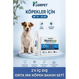 Korpet Orta Irk Köpek 10-20Kg 2'Li İç Dış Bakım Seti Bit Pire Uzaklaştırıcı