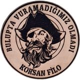 Korsan Filo- Deri Peç - Arma - Askeri Patch 8 Cm Çap