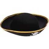 Korsan Şapkası Siyah Gold Çocuk 33x24 cm