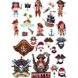 Korsanlar Sticker Set 15 Parça Telefon, Tablet, Defter, Laptop Sticker