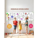 Korsanlar Temalı Dev Boyama Kağıdı 2,5 Metre Rulo Boyama Kağıdı Çocuk Anaokulu ve Kreşler Için Aktivite Eğitici Boyama - 62x250