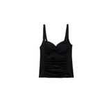 Korse Detaylı Drape Detaylı Askılı Bikini Tankini Üst