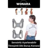 #Korse Elektronik Ortopedik Sırt Omuz Ayarlanabilir Şarjlı Sensörlü Titreşimli Dik Duruş Korsesi