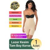 #Korse Sıkılaştırıcı İz Bırakmayan Kaymayan 2 Beden Küçülten Kadın Lazer Kesim Tam Boy Askılı Korse