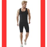 KORSEFABRİKA Trend Mood STORE Askılı Sauna Atlet ve Şortlu Zayıflatan Terleten Sauna Termal Takım - XL - Siyah