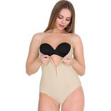 KORSEFABRİKA Trend Mood STORE Ayar Askılı Göğüs Altı Çıtçıtlı Toparlayıcı Inceltici Badi Korse - S - M - Bej