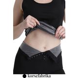 korsefabrika trend mood store Yüksek Bel 3 Kademe Agraflı Sauna Termal Korse Etkili Tayt