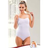 Korseli Çıtçıtlı Body Alttan Çıtçıtlı Body Atlet Korse 17500 - Beyaz XL
