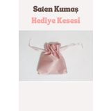 KorseShop 10 Adet Pembe 14x12 Cm Lüks Bez Saten Kına Düğün Mevlüt Sünnet Çerez Hediye Kesesi Çanta