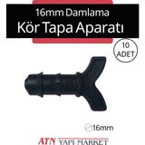 Körtapa 10 Adet Damla Sulama Boru Kurtağızı Tapa - Kör Tapa