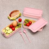 KORUCA 3 Katlı Beslenme Kutusu Yemek Taşıma Kabı Kaşık - Çatallı Sefer Tası Beslenme Seti G-770 (PEMBE)