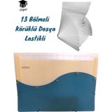 Körüklü Dosya Lastikli 13 Bölmeli