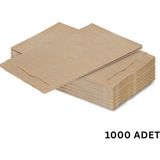 Körüklü Kraft Kese Kağıdı, Çizgili Şamua Kağıt Poşet, Hediye Ambalaj Poşeti, 1000 Adet, 15X24 cm