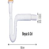 Körüklü Lavabo Sifonu Extra 138CM