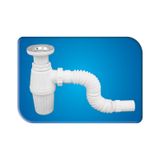 Körüklü Taslı Lavabo Sifonu Gama 16401