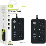 Korumalı Priz, 3x Priz Soketi, 2x USB Girişi, 1x Type-C Girişi, Tasarruflu Uzatma Kablosu, Çocuk