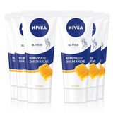 Koruyucu El Bakım Kremi Bal Mumu 75ml, Nemlendirici, Yağlı His Bırakmaz, Gül Kokusu, X6 Adet