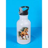 Koşan At Baskılı Matara Suluk 600 ml - Kız Çocuk Suluk, Kız Sulukları