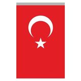 Koşan Türk Bayrağı 100x150 cm Kırmızı Polyester Kumaş Kaliteli Baskı Dayanıklı