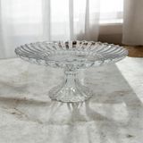 Kosava Kristal Cam Ayaklı Düz Sunumluk 29 cm - 29 CM
