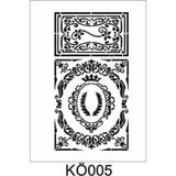 Köşe Desenler Stencil Şablon (21x30) Kö-005