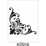 Köşe Desenler Stencil Şablon (25x25) Kö-016