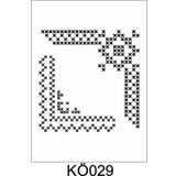 Köşe Desenler Stencil Şablon (25x25) Kö-029