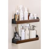 Köşe Duş Rafı ve Banyo Organizeri – 30,5 x 25,5 x 10 cm - Kahverengi