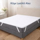 Köşe Lastikli Alez 160 x 200 cm Beyaz Sıvı Geçirmez Terletmeyen - 0,6 x 19 x 29 cm - Renkli