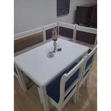 Köşe Mutfak 90689 Model Ahşap Açılır Masa Babyface Kumaş Parlak Lake Beyaz 3 Renk