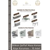 #Köşekoruma Bebek Çocuk Güvenlik Şeffaf Silikon Mobilya Koruyucu Masa Kenarı Köşe Koruması - 10 Adet