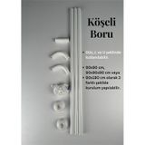 Köşeli Banyo Borusu L Duş Borusu Çok Renkli