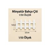 Köseoğlu 10 Adet Boyanabilir Bahçe Çiti - 1/50 Ölçekli 1:50 1.5 cm - Figür, Maket, Minyatür