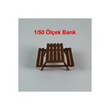 Köseoğlu 2 Adet Park Bahçe Piknik Oturma Bankı - 1/50 Ölçekli 1:50 - Figür, Maket, Minyatür