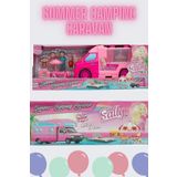 kosetoys Kız Çocuk Karavan Sevimli Oyuncak Araba ve Aksesuarlar Dahil