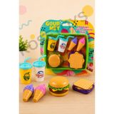 KoseToys Oyuncak Hamburger, Tost ve Dondurma Oyun Seti - Çok Renkli
