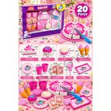 KoseToys Oyuncak Pasta ve Kek Seti 20 Parça Pembe