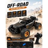 KoseToys Uzaktan Kumandalı 2.4 Ghz 34 cm Mat Siyah Büyük Boy Sarj Edilebilir Off Road Arabası 15KM