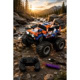 KoseToys Uzaktan Kumandalı Araba Off Road 2.4 Ghz Işıklı Şarj Edilebilir Pilli Speedstar Turuncu