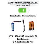 kosetoys Uzaktan Kumandalı Arabalar için Yedek pil seti 900 mah 2AA Pil ve Sarj kablosu