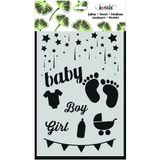 Kosida 20x30 cm Bebek Geliyor Stencil