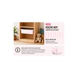 Kosinüs Reklam TROFAST Kutu Etiketi-Çocuk Odası Dekorasyon- 48X10-Küçük Boy 1 ADET ETİKET - Pembe Çizgili
