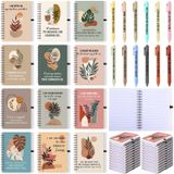 Kosiz 24 adet/12 takım pozitif onaylama hediyeleri şükran spiral defterler kalemlerle motive edici teşvik not defterleri günlük beyanlar için günlük olumlamalar dergisi kadınlar için noel tatili