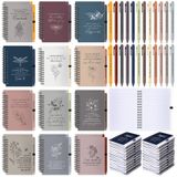 Kosiz 48 adet/24 takım pozitif onaylama hediyeleri şükran spiral defterler kalemlerle motive edici teşvik not defterleri günlük beyanlar dergisi kadınlar için noel tatili hediyeleri (basit)