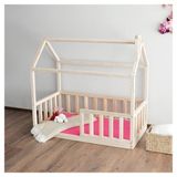 Köşk Mobilya Montessori Karyola Çatılı Yerden Model 90x190 - 90 x 190 cm