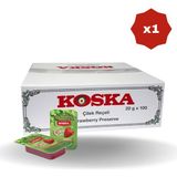 Koska Piknik Çilek Reçeli 20 Gr 100'Lü - (1 Paket)