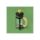 Kosova 350 ml Siyah Açık Kahverengi Şeffaf Bambu French Press
