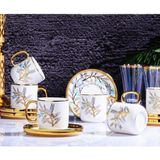Kosova Bee Bird Beyaz Gold Fincan Takımı