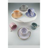 Kosova By Como Porselen Bone China 6 Lı Kahve Fincan Takımı Çiçek Papatya Fnc-08